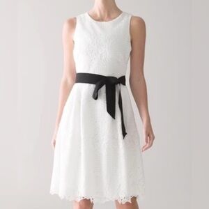 White House Black Market Lace Dress with Black Bow